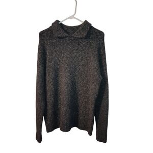 French Connection Wool Blend Sweater Gray Collared Soft Warm Minimalist Staple S
